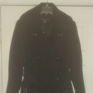 New York & Company Charcoal Wool Blend Coat